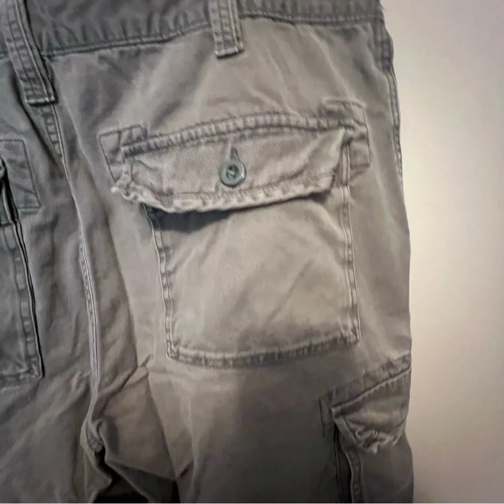 Men's Cargo Shorts in gray cotton blend durable fabric and stitching